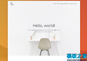 Moon双色整洁社交媒体博客bootstarp网站模板